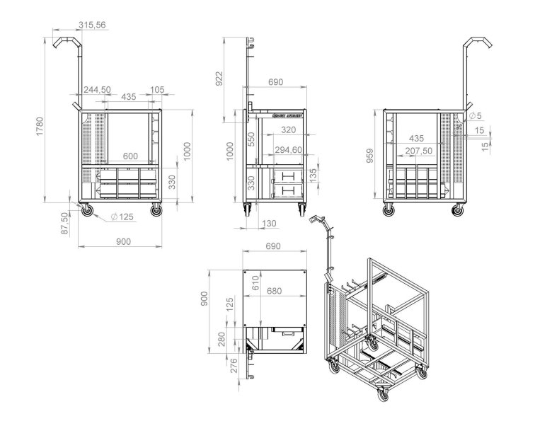 Сварочная тележка для полуавтомата чертеж