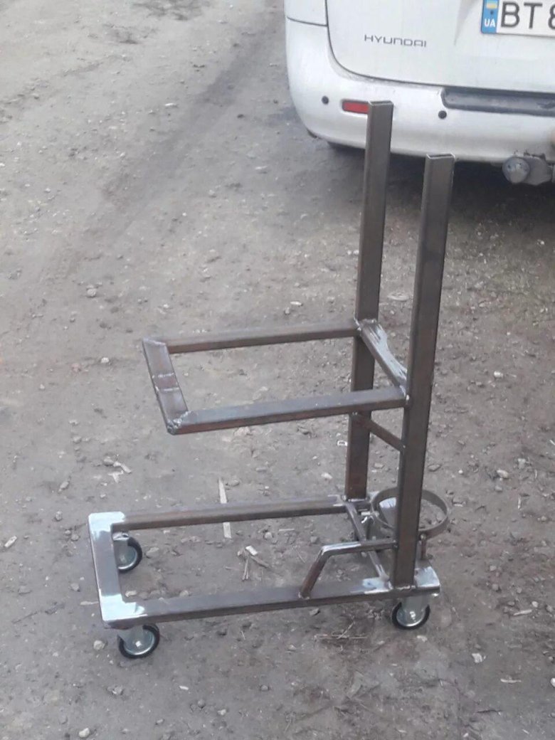 Тележка для сварочного полуавтомата с баллоном чертеж