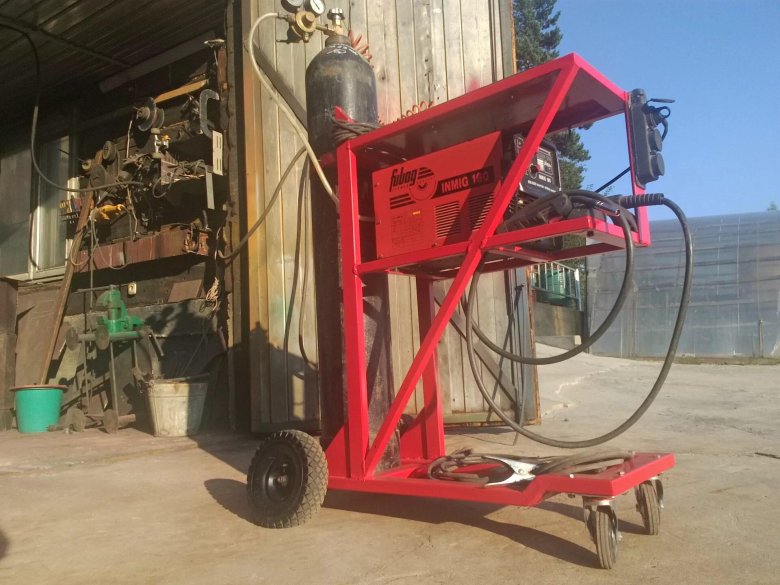 Тележка для полуавтомата с баллоном 40 литров чертежи