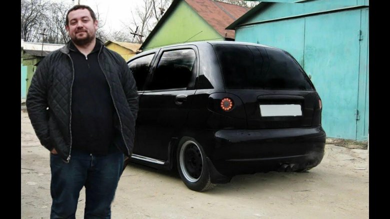 Тюнингованный Матиз черный