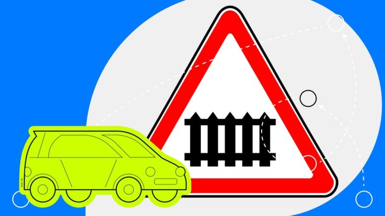 1.1 "Железнодорожный переезд со шлагбаумом".