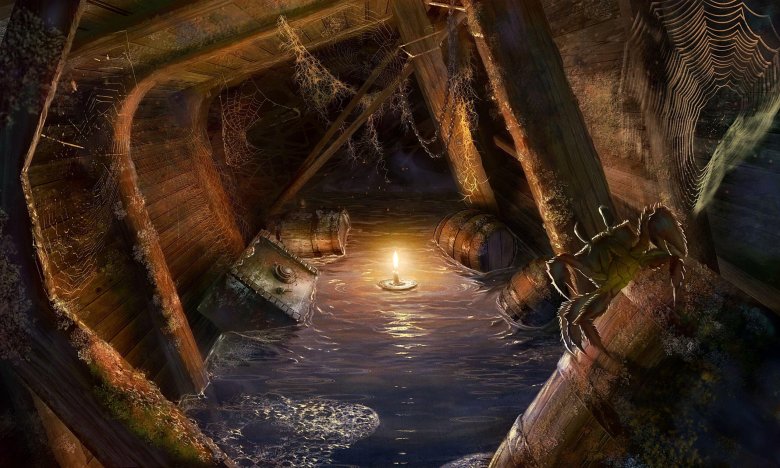 Трюм корабля пираты Карибского моря