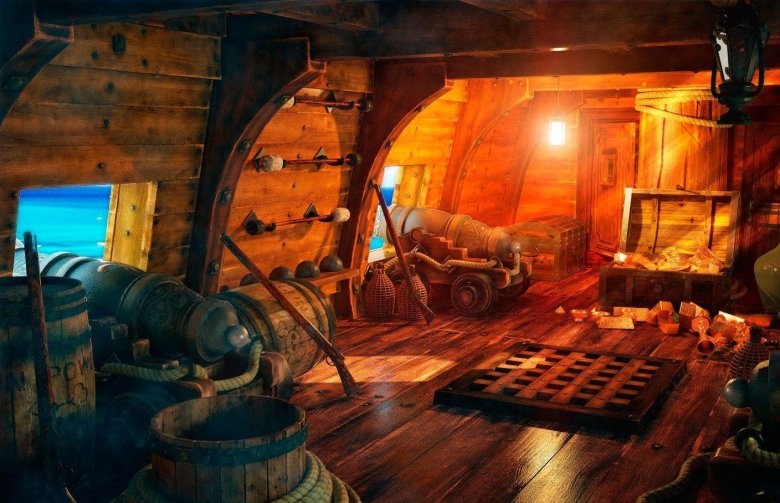 Трюм пиратского корабля арт