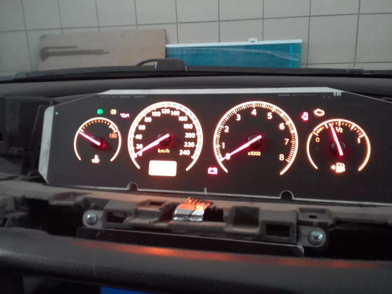 Пересвет приборной панели ваз 2110