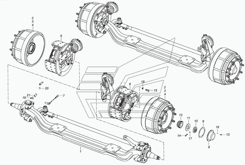 6520-3000015 Ось передняя КАМАЗ-6520
