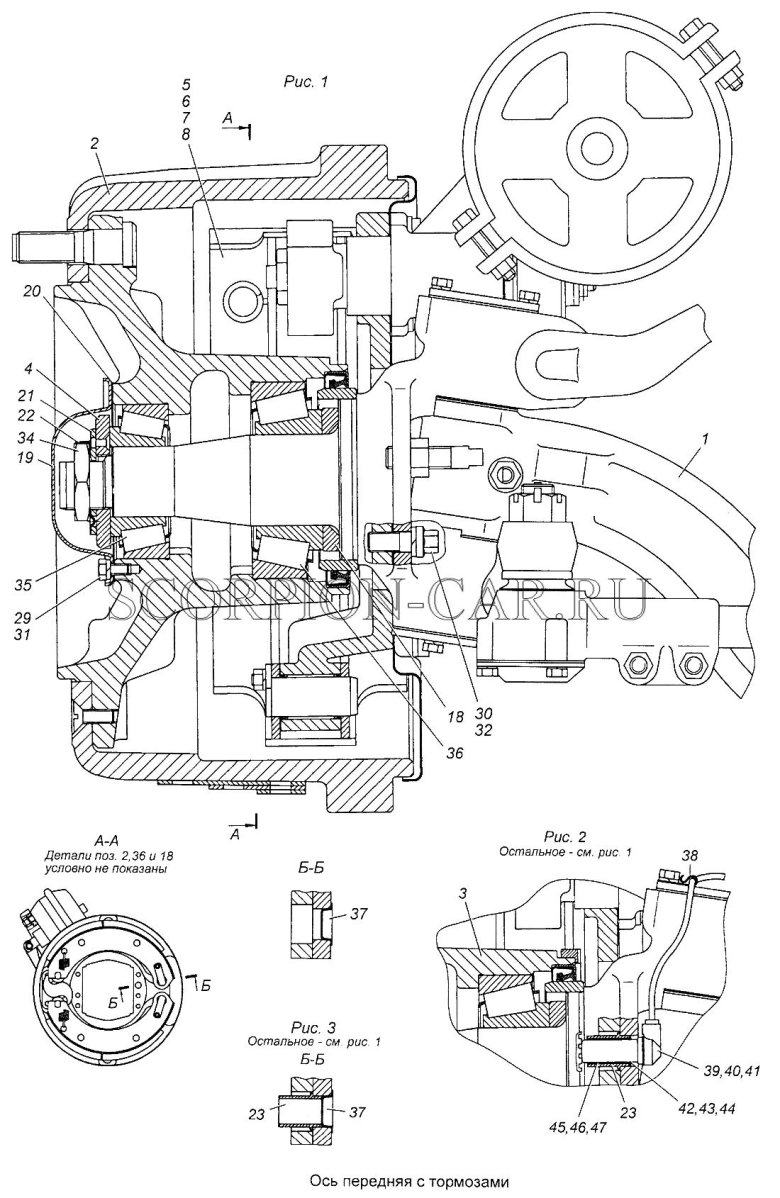 Передняя ступица КАМАЗ 5320 чертеж