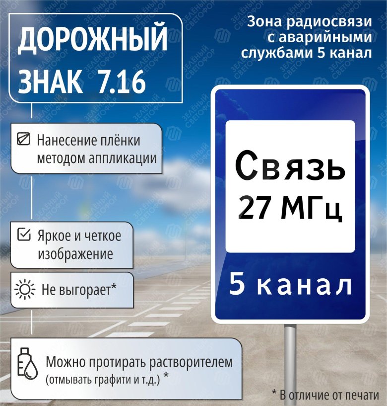 Знак 7.16 зона радиосвязи с аварийными службами