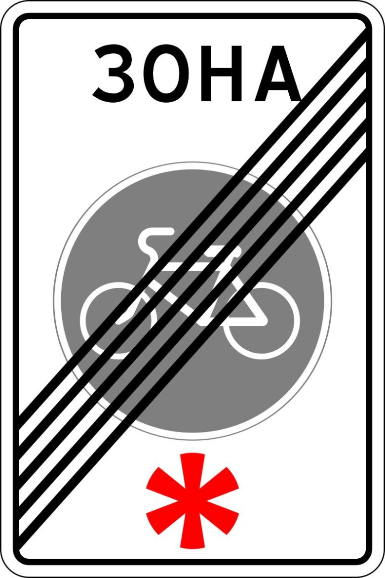 Знак конец пешеходной