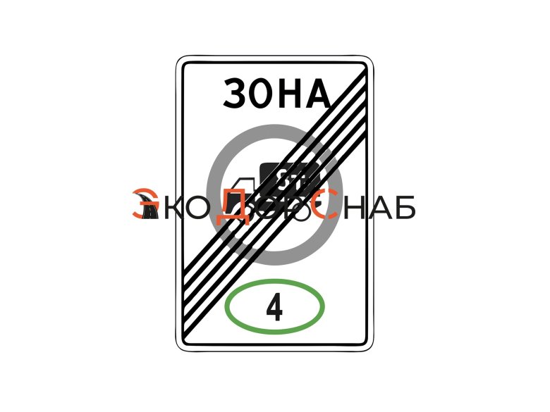 Дорожный знак конец зоны действия знака