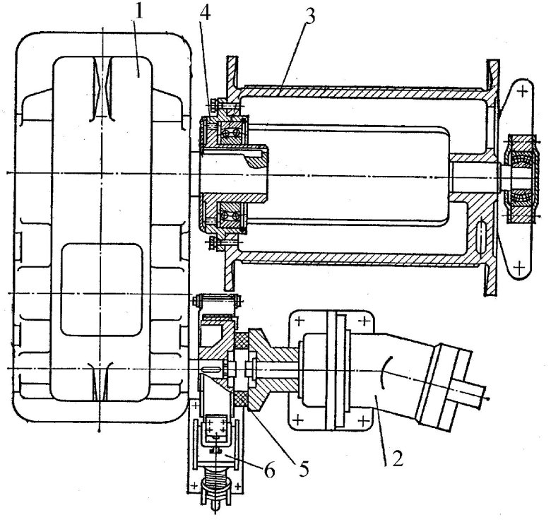 Грузовая лебедка ЛГ-55 чертеж