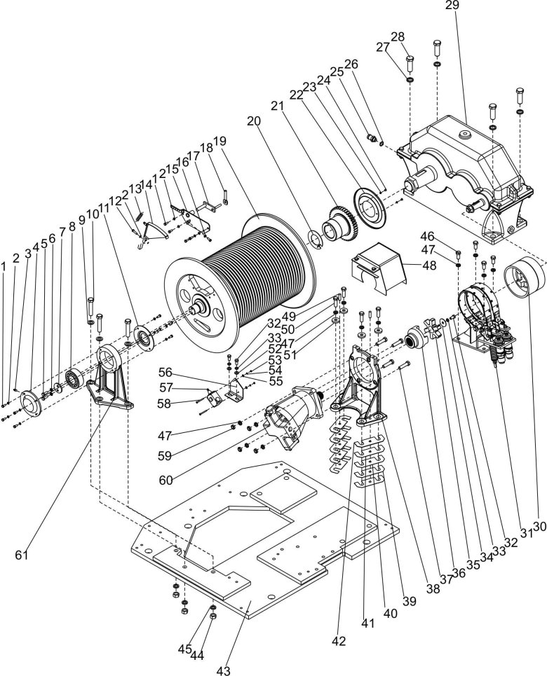 Кронштейн грузовой лебедки КС-45721.26.00.001