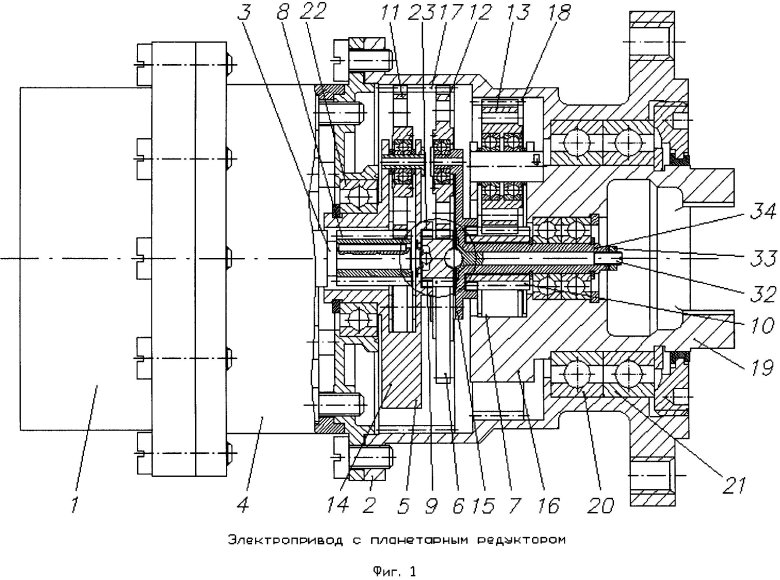 Планетарный мотор редуктор чертеж