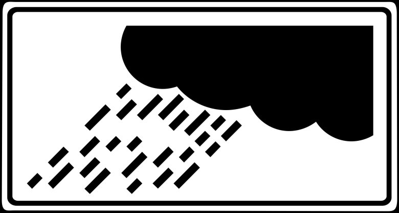 Дорожный знак дождь