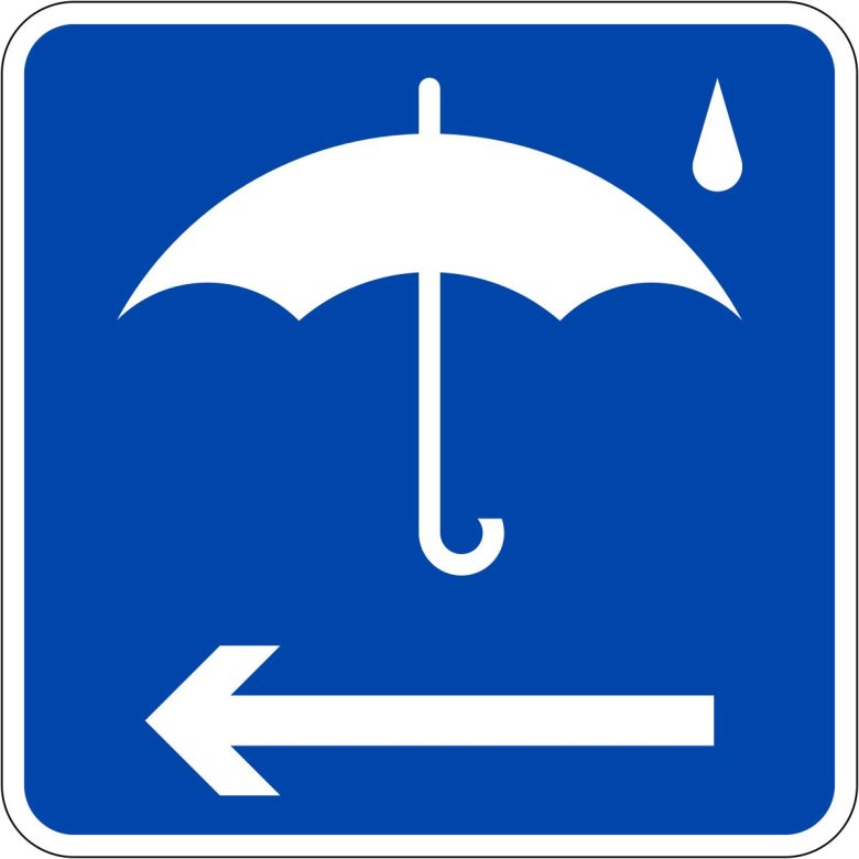 Дорожный знак дождь