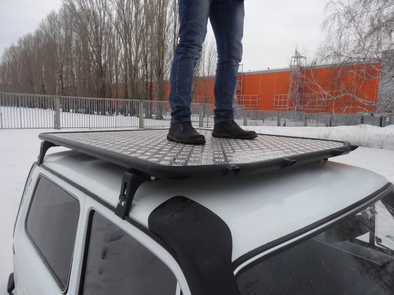 Багажник - платформа экспедиционный «трофи» с сеткой Ларгус 3430