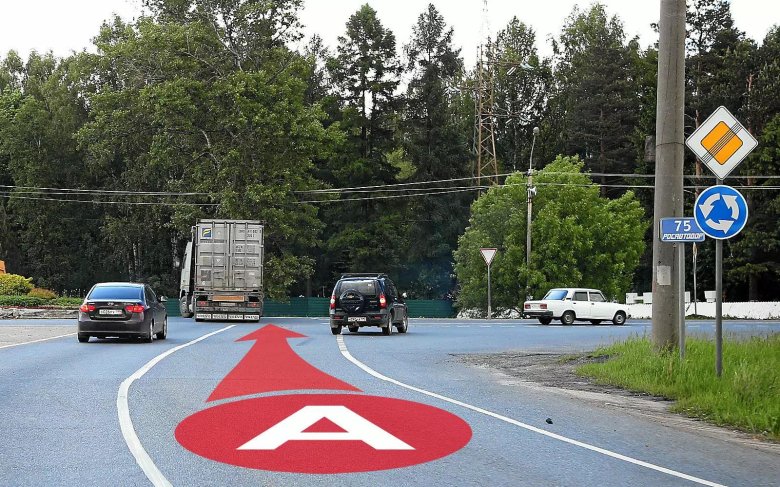 Знак круговое движение