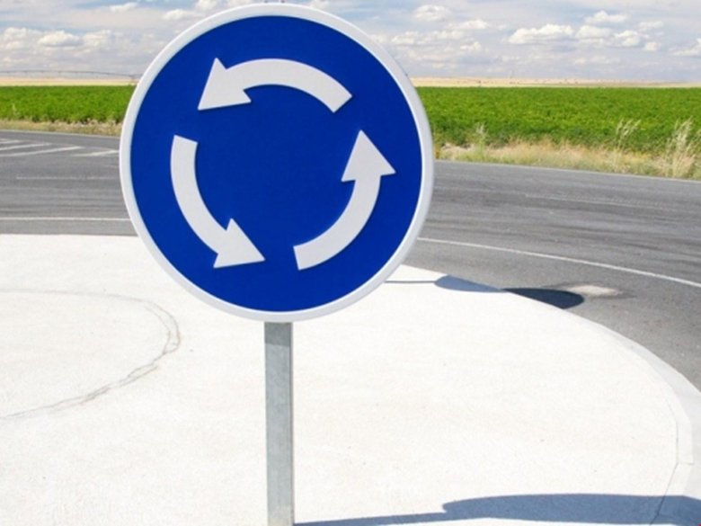 Перекресток с круговым движением знак