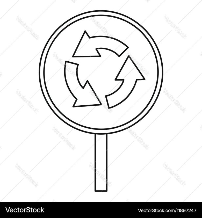 Дорожные знаки раскраска круговое движение