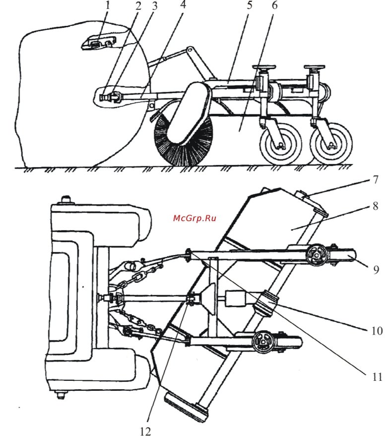 Схема щетки на МТЗ 82