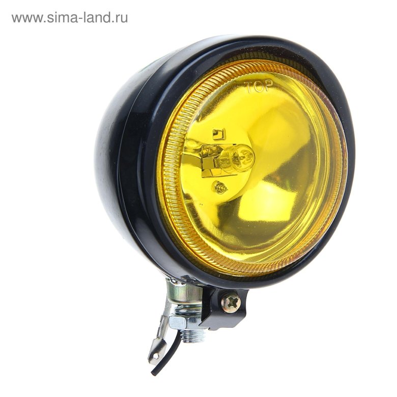 Фара ПРОТИВОТУМ унив желтая с лампой круг 1шт