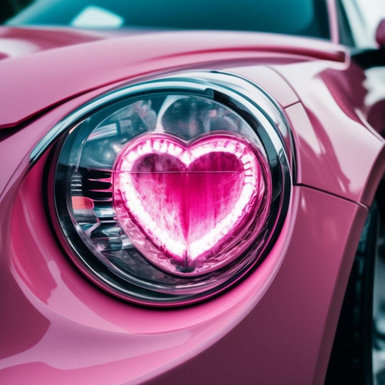 Сердечко на машине