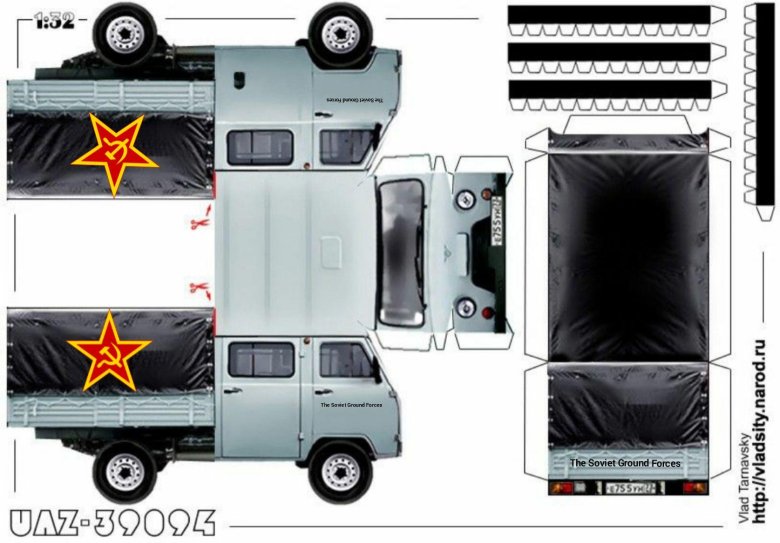 Развертку УАЗ 452