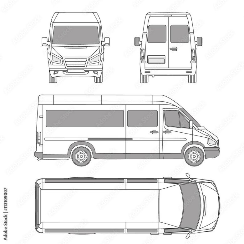 Газель Некст автобус чертеж