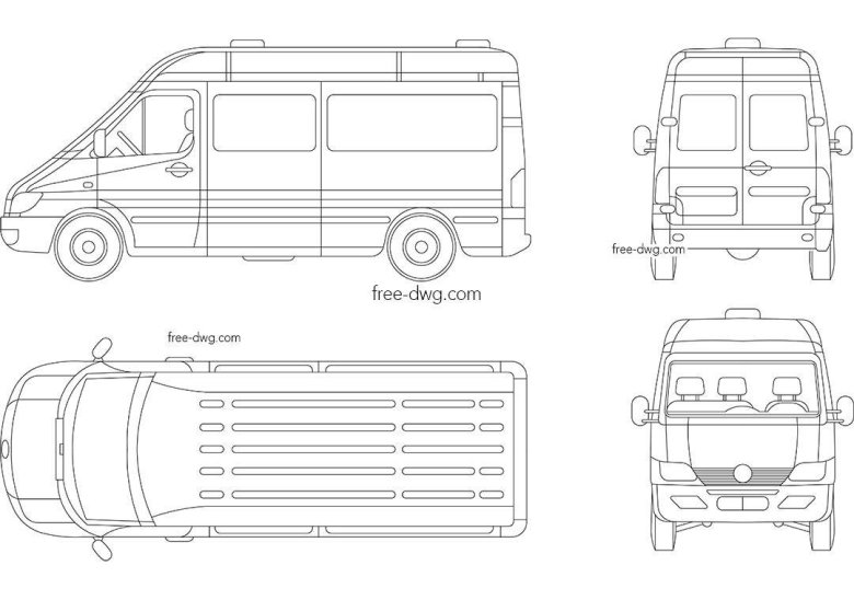 Мерседес Бенц Спринтер чертеж