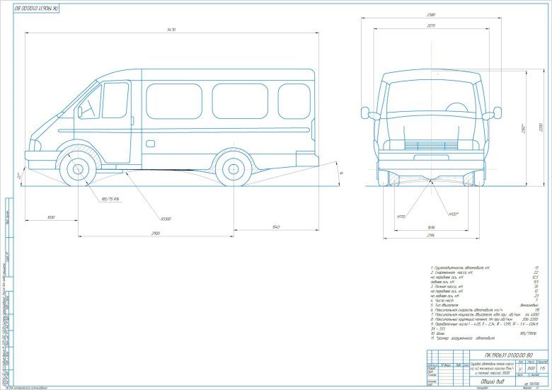 ГАЗ 2705 габариты
