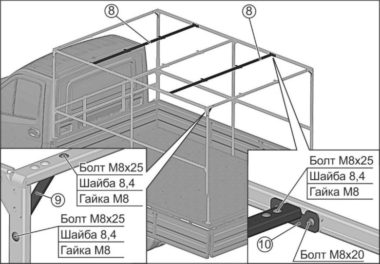 Кузов Газель Некст 3 метра каркас