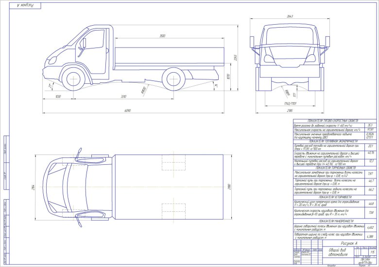 ГАЗ 3302 чертеж