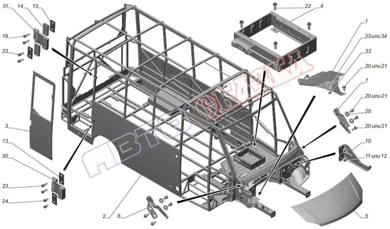 Крепление кузова Газель 3302