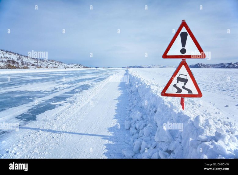 Знак скользкая дорога