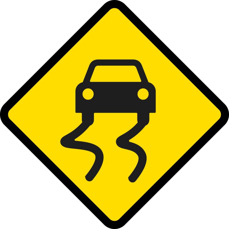 Знак скользкая дорога