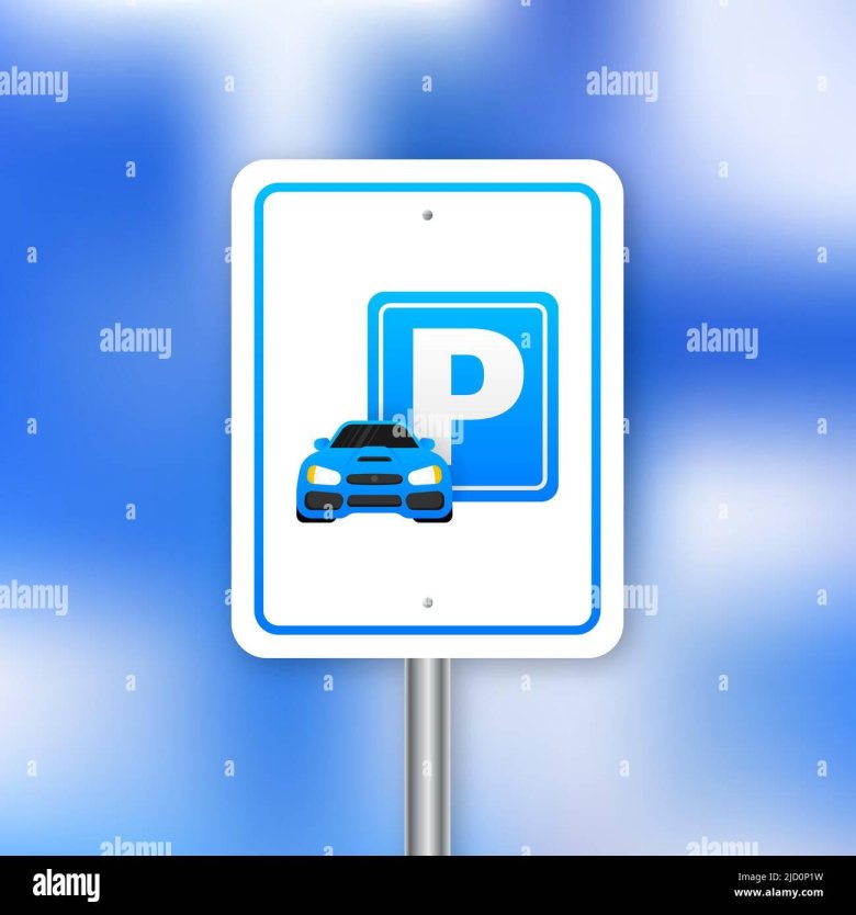 Синий знак парковки