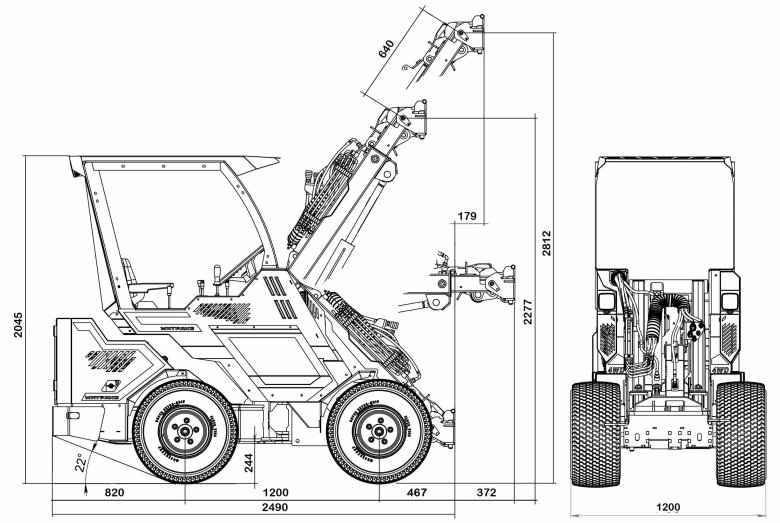 Трактор переломка 4х4 чертежи