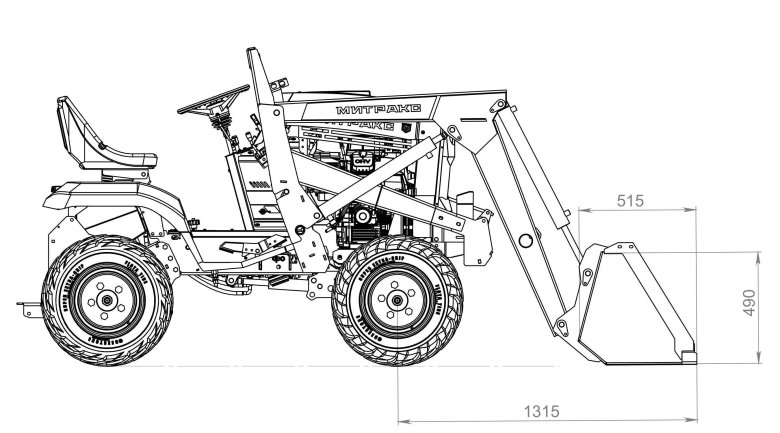 Мини трактор 4x4 переломка чертежи
