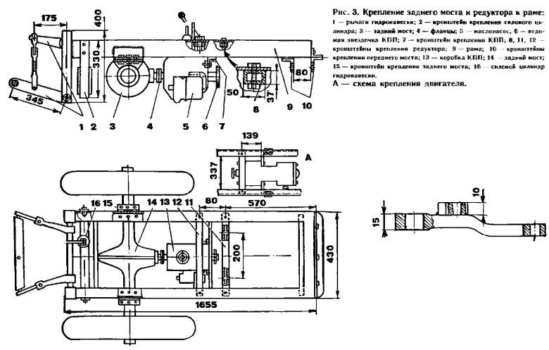 Самодельный минитрактор переломка 4х4 чертежи