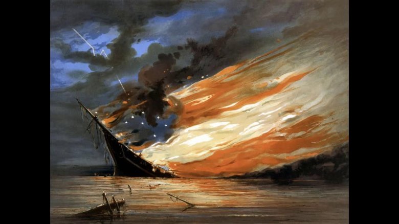 Картина Айвазовского тонущий корабль