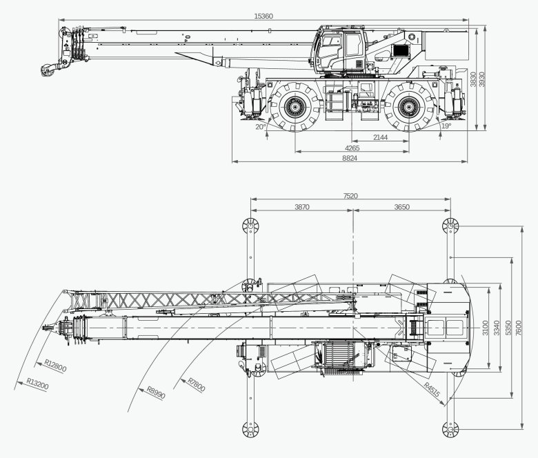 Короткобазовый кран Palfinger sany src600c