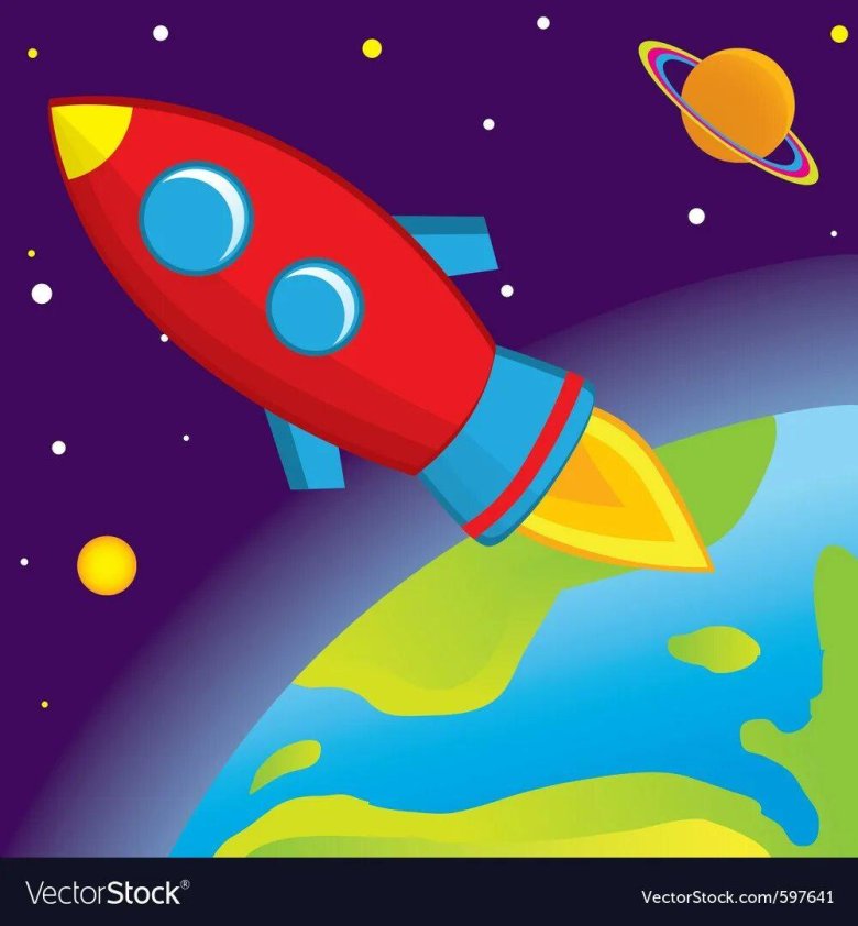 Ракета в космосе для детей