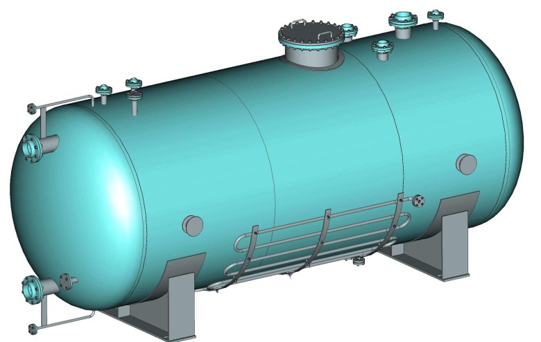 9178 Стальной сварной резервуар горизонтальный