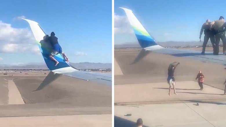 Человек на крыле самолета