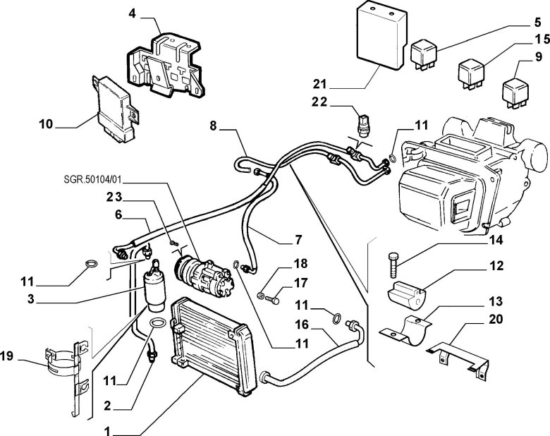 Система отопления салона Фиат Дукато