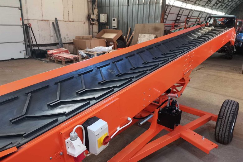 Транспортёр конвейер наклонный ленточный тн6,5-65