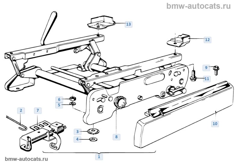 Механизм сидений BMW e39