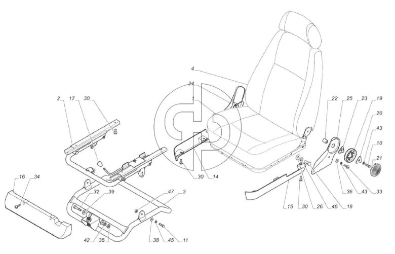 Водительское сиденье ГАЗ 3302