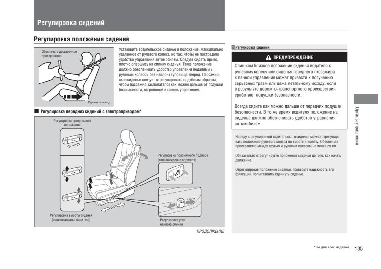 Механизм регулировки положения сидения