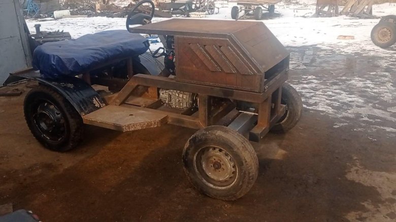 Капот на самодельный минитрактор