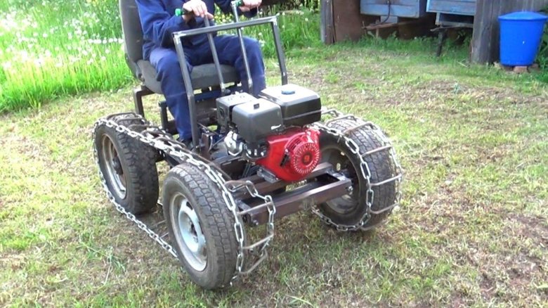 Самодельный гусеничный трактор